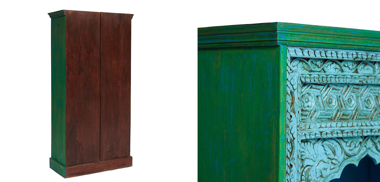 Стеллаж Indian Antique Mango Tree blue/green - Loft-Concept в Грозном