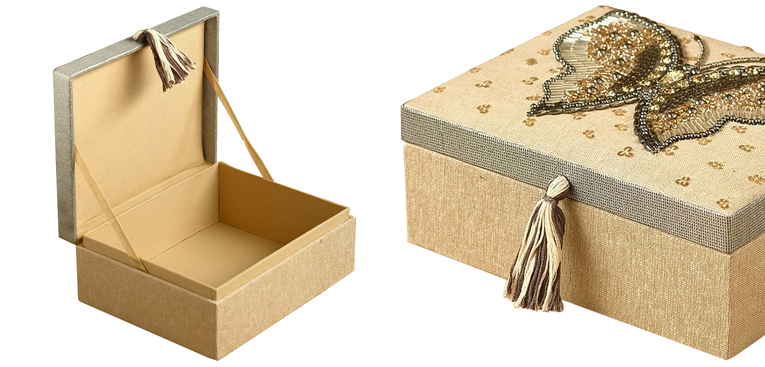 Шкатулка с вышивкой из бисера Butterfly Beads Embroidery Box Шкатулка с вышивкой из бисера Butterfly Beads Embroidery Box - Loft-Concept в Грозном