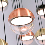 Люстра каскадная с черным круглым основанием 27 подвесов Celestial Waltz варинант исполнения - 3 | Loft Concept в Грозном