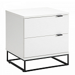 Тумба прикроватная белая с ящиками Strict Lines варинант исполнения - 1 | Loft Concept в Грозном