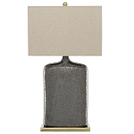 Настольная лампа керамическая с тканевым прямоугольным абажуром Flask варинант исполнения - 4 | Loft Concept в Грозном