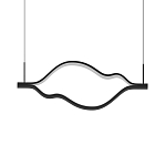 Подвесной светильник волнообразный изогнутый черного цвета 4000К Spiral Lighting варинант исполнения - 1 | Loft Concept в Грозном