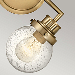 Бра для ванных комнат с прозрачным шарообразным плафоном из стекла с пузырьками на круглом основании Hinkley варинант исполнения - 15 | Loft Concept в Грозном