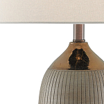 Настольная лампа керамическая с тканевым цилиндрическим абажуром Bullet варинант исполнения - 1 | Loft Concept в Грозном