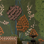 Обои ручная роспись Malwa Original colourway on Olive tobacco варинант исполнения - 2 | Loft Concept в Грозном