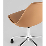 Офисный стул на металлическом основании EGGERY Brown пластик варинант исполнения - 3 | Loft Concept в Грозном