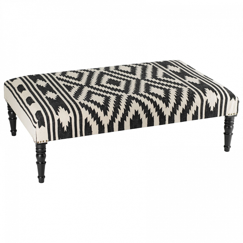 Банкетка Черно-Белый Келим Black and White Kelim BENCH Черно-белый Банкетка Черно-Белый Келим Black and White Kelim BENCH Черно-белый в Грозном | Loft Concept