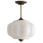 Подвесной светильник с абажуром из молочного стекла Vintage Charm варинант исполнения - 1 | Loft Concept в Грозном