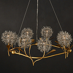 Люстра круглая с декором в виде цветков одуванчика Hanging Dandelion варинант исполнения - 5 | Loft Concept в Грозном