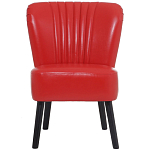 Кресло с обивкой из эко-кожи Harper Armchair Red варинант исполнения - 2 | Loft Concept в Грозном