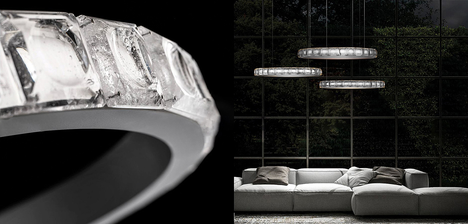 Люстра Ring horizontal silver chandelier Люстра Ring horizontal silver chandelier - Loft-Concept в Грозном
