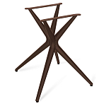 Стол обеденный с коричневой прямоугольной столешницей из керамики на четырех пластиковых ножках Brown Ceramics варинант исполнения - 4 | Loft Concept в Грозном