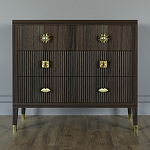 Бельевой Комод с 4 ящиками Elsa Dreams Walnut варинант исполнения - 5 | Loft Concept в Грозном