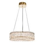 Люстра подвесная круглая из прозрачного хрусталя с золотым корпусом Selfsufficient варинант исполнения - 4 | Loft Concept в Грозном