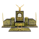 Настольный письменный набор из змеевика  и бронзы с декором в виде орла в подарочной упаковке Successful Leader варинант исполнения - 1 | Loft Concept в Грозном