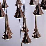 Люстра светодиодная с акриловыми конусообразными плафономи розовое золото Astra 60   варинант исполнения - 3 | Loft Concept в Грозном