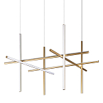 Люстра с 6-ю цилиндрическими плафонами на тонких тросах Trumpet tube варинант исполнения - 1 | Loft Concept в Грозном