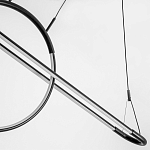 Светодиодная люстра Black LED Circle and Oval Lamp варинант исполнения - 5 | Loft Concept в Грозном