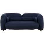 Дизайнерский двухместный диван с мягкими спинкой и подлокотниками синий Madelaine Sofa Blue варинант исполнения - 1 | Loft Concept в Грозном