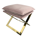 Пуф велюровый на металлическом основании Meekness варинант исполнения - 2 | Loft Concept в Грозном