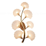 Бра в виде золотистой ветви с прозрачными листьями Andrea Wall Lamp варинант исполнения - 2 | Loft Concept в Грозном