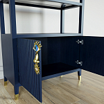 Стеллаж со стеклянными полками Elsa Dreams Blue варинант исполнения - 5 | Loft Concept в Грозном