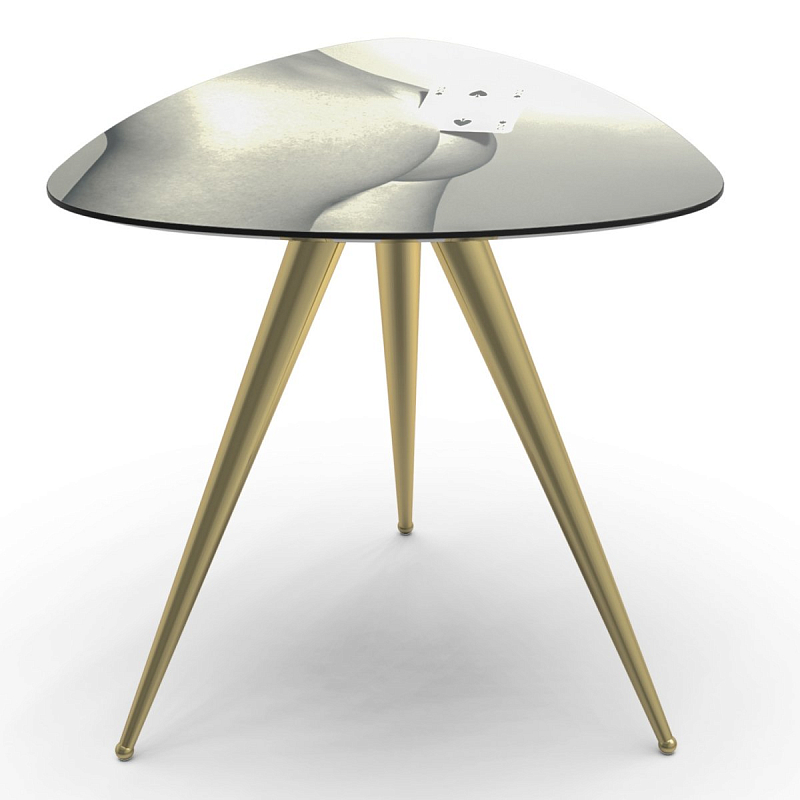 Журнальный стол Seletti Side Table Two of Spades Серый Латунь Журнальный стол Seletti Side Table Two of Spades Серый Латунь в Грозном | Loft Concept