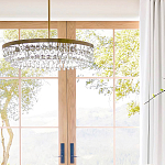 Люстра круглая с подвесками в форме стеклянных капель Glass Rain варинант исполнения - 5 | Loft Concept в Грозном