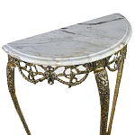 Консоль из бронзы с мраморной столешницей Mademoiselle De Console варинант исполнения - 1 | Loft Concept в Грозном