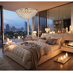 Люстра с каскадом из подвесных прозрачных элементов Attractiveness варинант исполнения - 3 | Loft Concept в Грозном