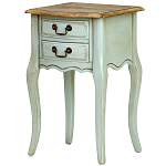 Прикроватная тумба из массива березы светло-бирюзовая Montmartre Provence Bedside Table варинант исполнения - 1 | Loft Concept в Грозном