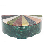 Шкатулка с мозаикой из натурального камня змеевик Stone Casket варинант исполнения - 1 | Loft Concept в Грозном
