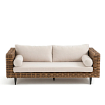 Трехместный садовый диван из плетеного пластика Matteo варинант исполнения - 6 | Loft Concept в Грозном