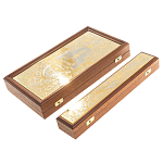 Нарды настольные из натурального камня лазурит и долерит Backgammon from Stone варинант исполнения - 12 | Loft Concept в Грозном