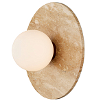 Бра в виде диска с плафоном из матового белого стекла Marble Glow варинант исполнения - 2 | Loft Concept в Грозном