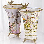 Декоративная ваза из фарфора с бронзовыми вставками Eden Garden варинант исполнения - 6 | Loft Concept в Грозном