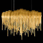 Люстра подвесная с металлическими цепочками и изогнутыми металлическими дугами 72 см Atlantis Chain варинант исполнения - 17 | Loft Concept в Грозном