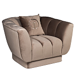 Дизайнерское кресло мягкое из серого велюра Serenity варинант исполнения - 1 | Loft Concept в Грозном