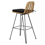 Стул барный с ротанговым плетением Half Bar Chair with Wicker без подлокотников варинант исполнения - 1 | Loft Concept в Грозном