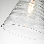 Подвесной светильник с прозрачным рельефным стеклянным плафоном в форме конуса Feiss варинант исполнения - 3 | Loft Concept в Грозном