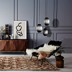 Подвесной светильник вертикальной овальной формы украшенный белыми круглыми бусинами Gradient Oval Pendant Lamp White варинант исполнения - 4 | Loft Concept в Грозном