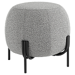 Пуф в ткани букле серого цвета Pikelet варинант исполнения - 1 | Loft Concept в Грозном
