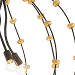 Люстра в форме шара с золотыми элементами на чёрном каркасе Arced Lines варинант исполнения - 1 | Loft Concept в Грозном