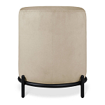 Банкетка овальная бежевый велюр на 4-х металлических ножках черного цвета SANJAY варинант исполнения - 3 | Loft Concept в Грозном