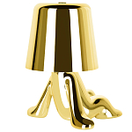 Настольная лампа фигурная золотого цвета с гладким абажуром Высота 17 см Sophia варинант исполнения - 6 | Loft Concept в Грозном