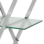 Стеллаж со стеклянными полками на стальном каркасе X-ray варинант исполнения - 4 | Loft Concept в Грозном