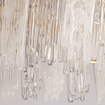 Люстра круглая с прозрачными стержнями разной длины Textured Glass Chandelier варинант исполнения - 8 | Loft Concept в Грозном