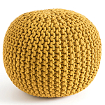 Круглый вязаный пуф Yellow Knitted Ball Pouf варинант исполнения - 1 | Loft Concept в Грозном