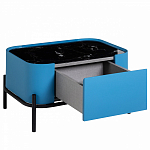 Тумба прикроватная чёрно-голубая с  ящиком Blue Cabinet варинант исполнения - 2 | Loft Concept в Грозном