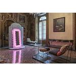 Дизайнерское разноцветное кресло на металлическом каркасе с подставкой для ног Poltronova Plasma Armchair варинант исполнения - 15 | Loft Concept в Грозном